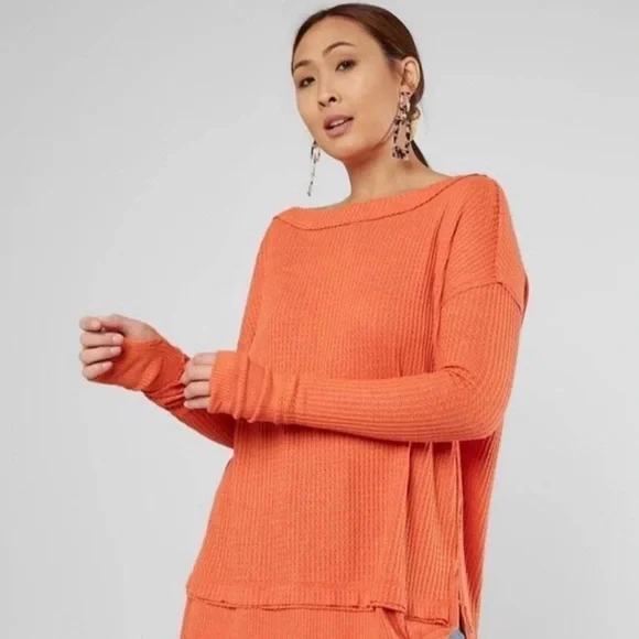 FREE People North Shore Thermal Waffle Knit Top in size S - Picture 9 of 14